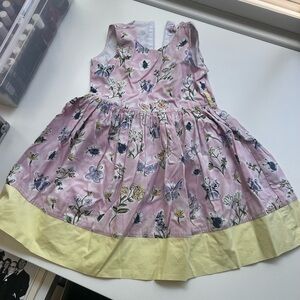 IL GUFO Floral Pink and Yellow Kids Dress
